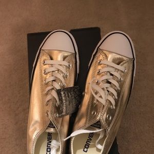 Converse All-Star Low Top Metallic Gold